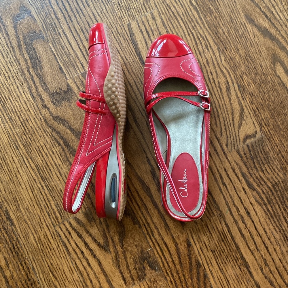 NIB Cole Haan Nike Air Bria sling cherry red patent leather. Size 9.5 - Picture 2 of 5